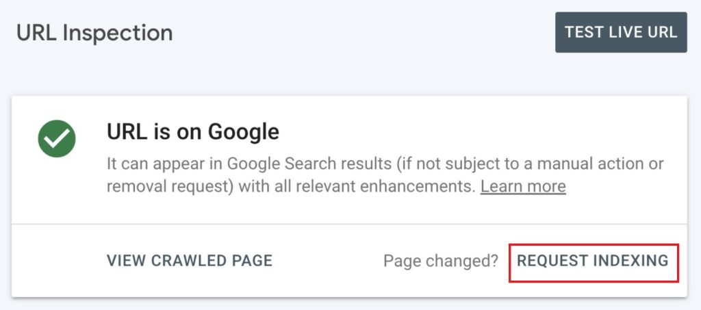 URL Inspection