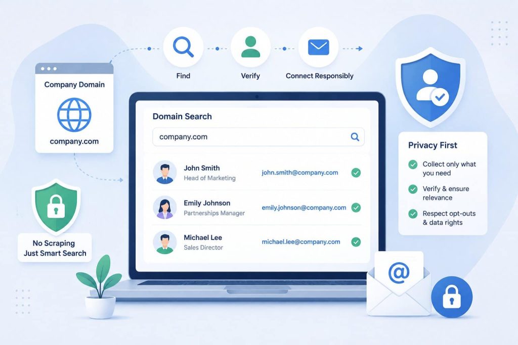 Find Emails from Company Domains